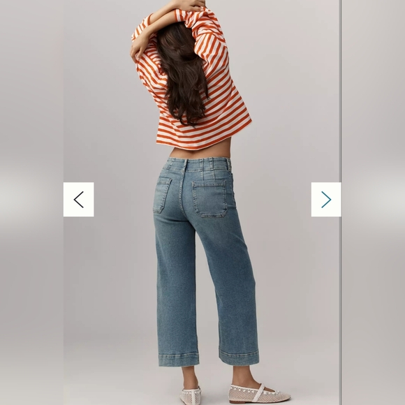 Maeve The Colette Crop High-Rise Wide-Leg Jeans Size 24P - Picture 6 of 6